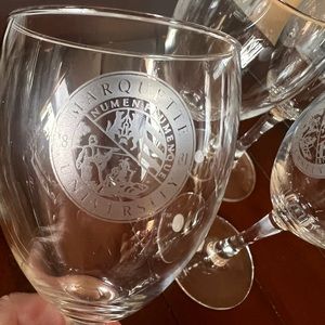 Marquette University Seal Wine Glasses - set of four